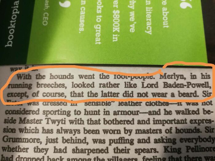 A Section Of A Book I Was Reading About Merlin That Compared Him To The Creator Of The Scouts