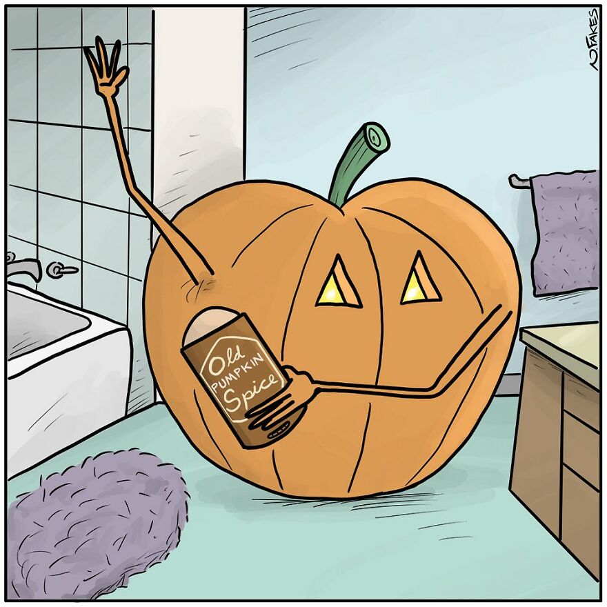 This Artist Can Tell A Joke In A Single Panel, Here Are His Best Works About Halloween (55 Pics)