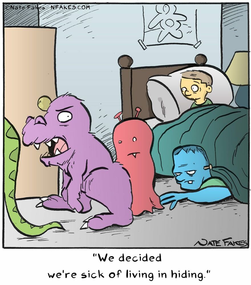 This Artist Can Tell A Joke In A Single Panel, Here Are His Best Works About Halloween (55 Pics)