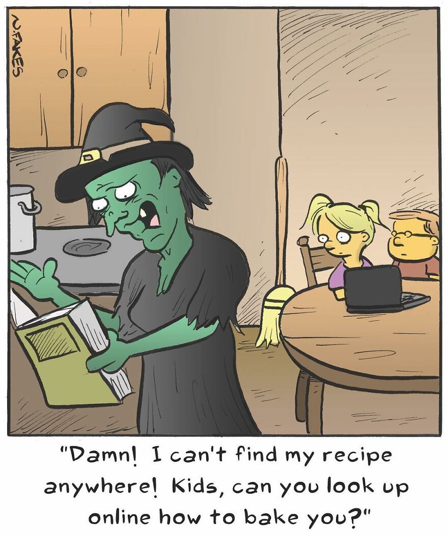 This Artist Can Tell A Joke In A Single Panel, Here Are His Best Works About Halloween (55 Pics)