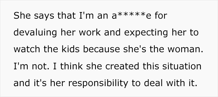 Man Demands Wife Look After The Kids After She Fires Perfectly Good Nanny Over Infidelity Threat