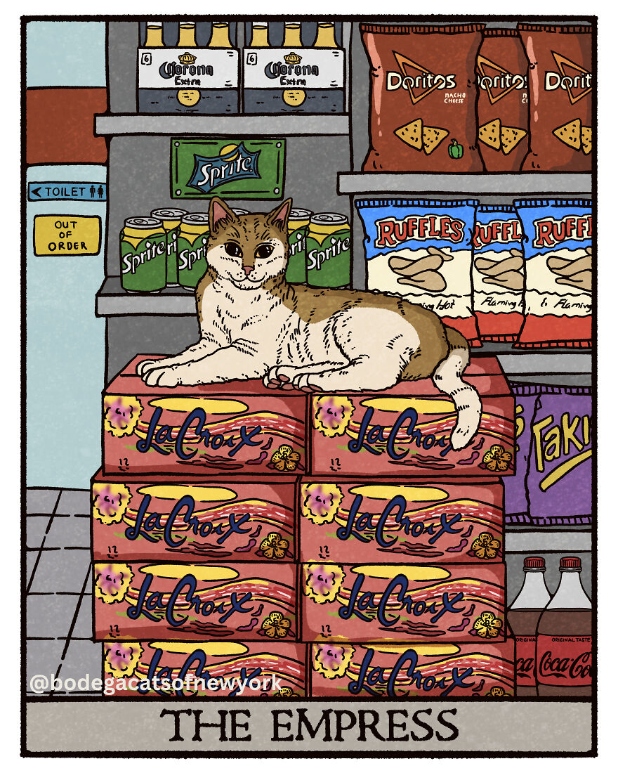 Check Out The First 7 Cards From The Upcoming Bodega Cats Tarot Deck