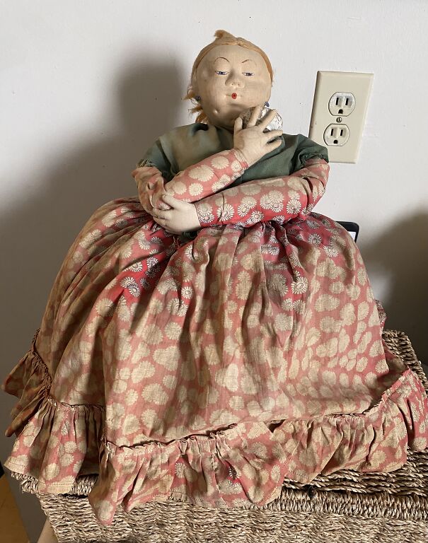 An Antique Gypsy Tea Leaf Reader Teapot Warmer From The Country Of Georgia, Which I Don't Need, But Who's Got Loads Of Personality