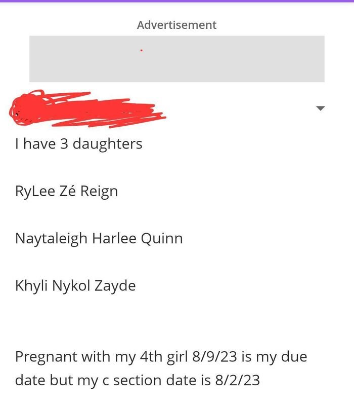 Any Guesses On What Her 4th Daughter Will Be Named?