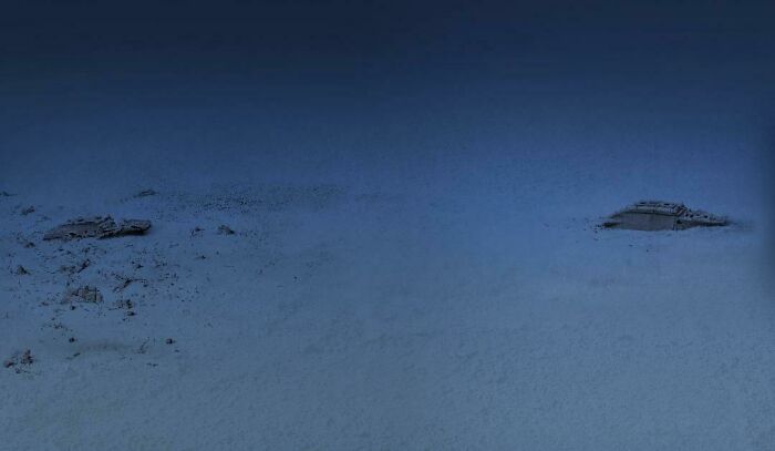 Los restos del Titanic de lejos