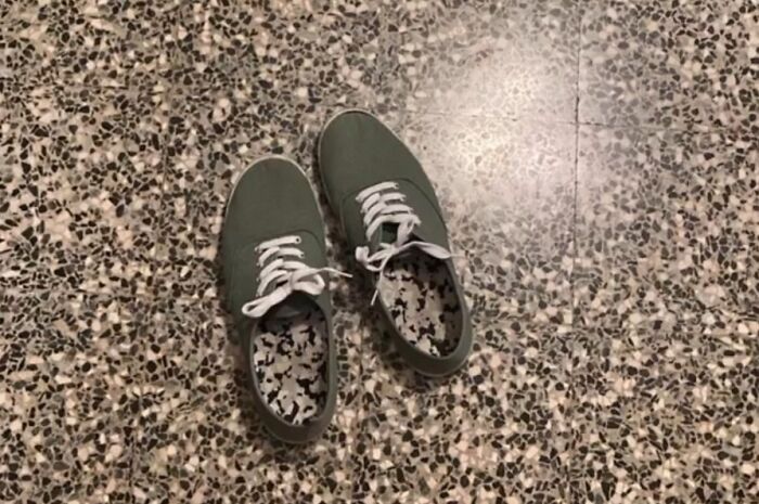 The Insoles Of These Shoes Look Like This Tiled Floor