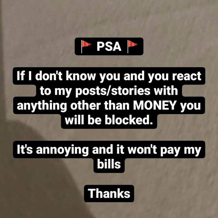 Woman Is Tired Of People Using The Basic Functions Of A Free Social Media App On Her Public Platform Unless They're Sending Money