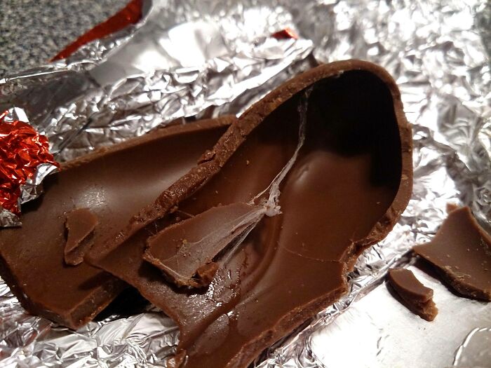 I Was Eating A Chocolate Santa And I Felt Something Stick To My Tongue. Cobweb!