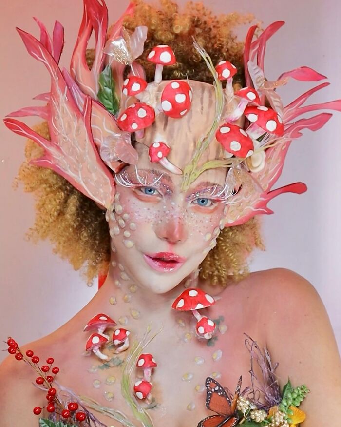 A Picture Of A Fantasy Creature Makeup Transformation