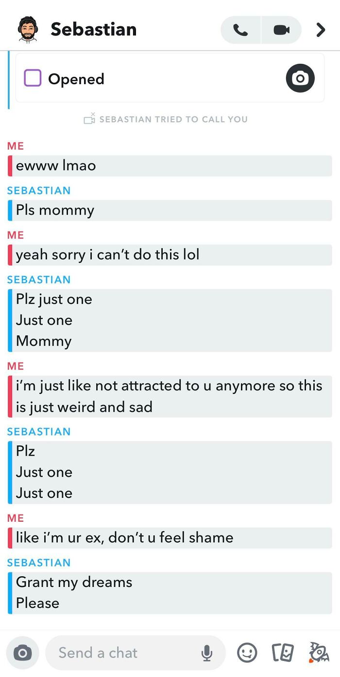 My Ex From High School Sent Me A Snapchat Video Of Him Begging Me For Nudes, And It Got Worse