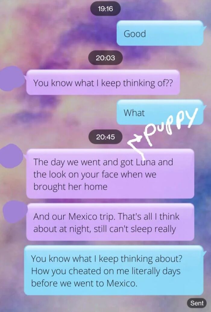 My Ex Texted Me After I Found Out He Cheated. This Was Over A Year Ago