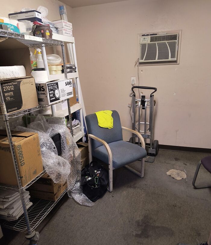 The New "Break Room" At My Former Job - I Guess The Old One Was Too Nice For Us 