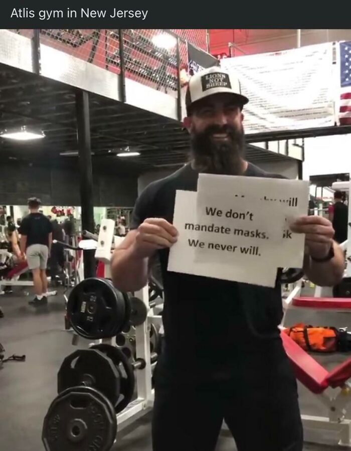 Owner Of Atlis Gym In New Jersey Ignores Any State Laws And Continues To Open With No Mask Mandate