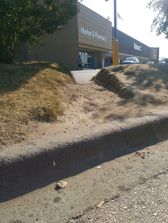 Well Worn Wal-Mart Path. Deepest I've Ever Seen