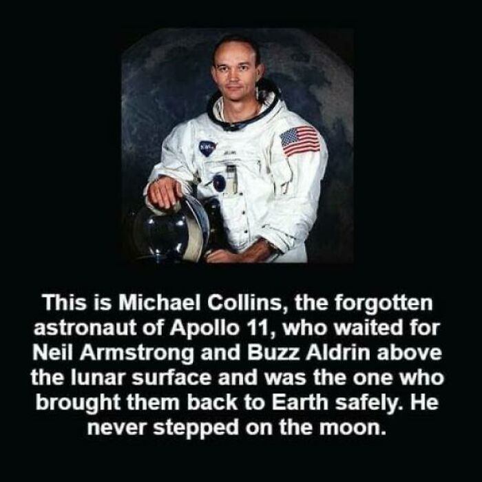 Astronaut Michael Collins from Apollo 11, a key unusual fact who orbited the moon without stepping on its surface.