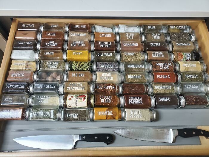 Alphabetical Spice Drawer
