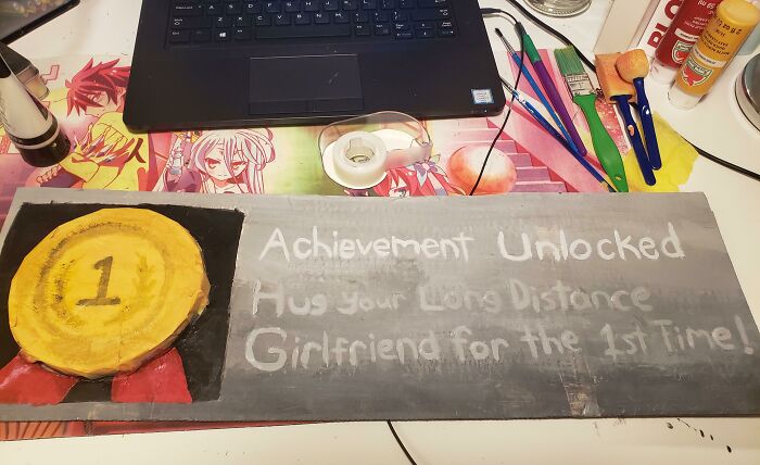 Made My Airport Sign. He Loves Gaming, And So Do I, So I Thought This Would Be Cute. Can't Wait