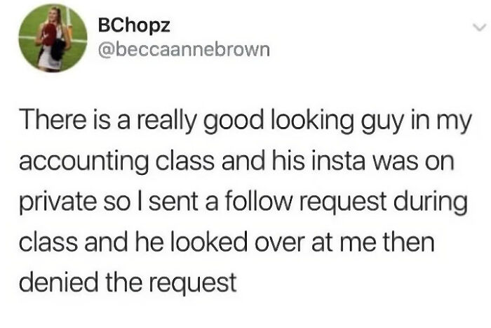 To Follow Her Crush On Instagram