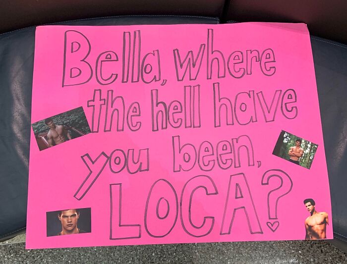 Please Enjoy This Sign I Made To Greet My Friend At The Airport