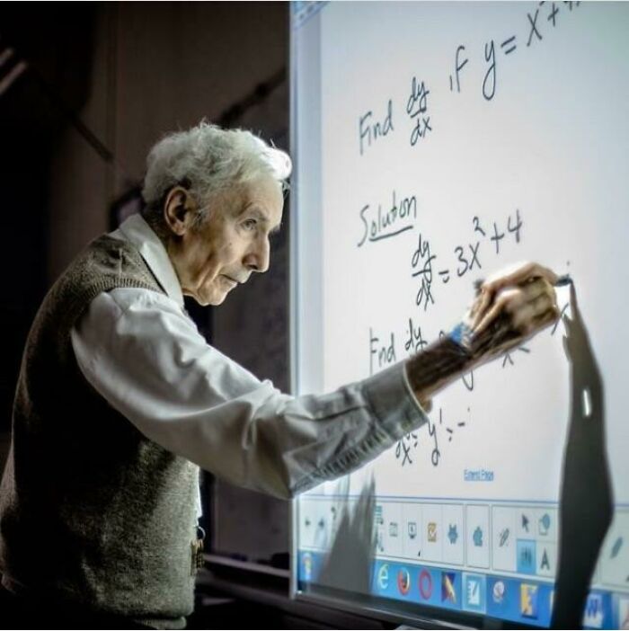 My 86 Year Old Math Teacher. He’s Been Teaching For 6 Decades