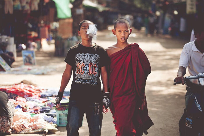 Culturally Different Brothers In Burma 