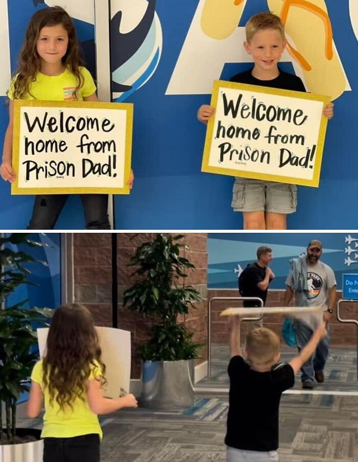 Picking Daddy Up From The Airport After His Colorado Training For Work