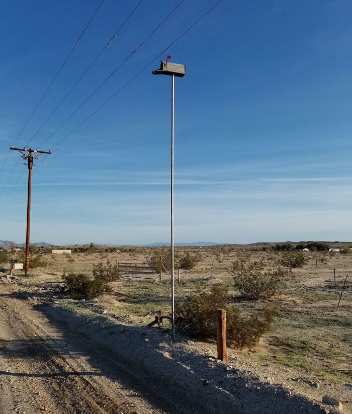 Really Tall Mailbox In The Desert