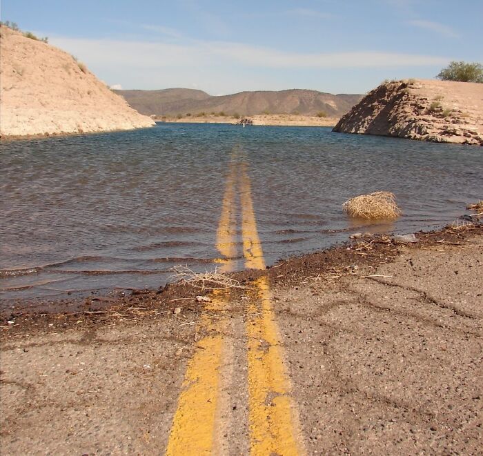 A Wet Road I Found In The Desert