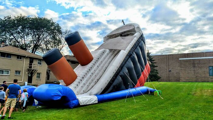This Titanic Blow Up Slide