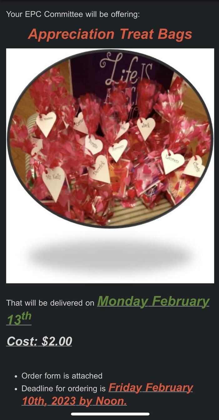 Just Got This Email From Our Employee Appreciation Committee