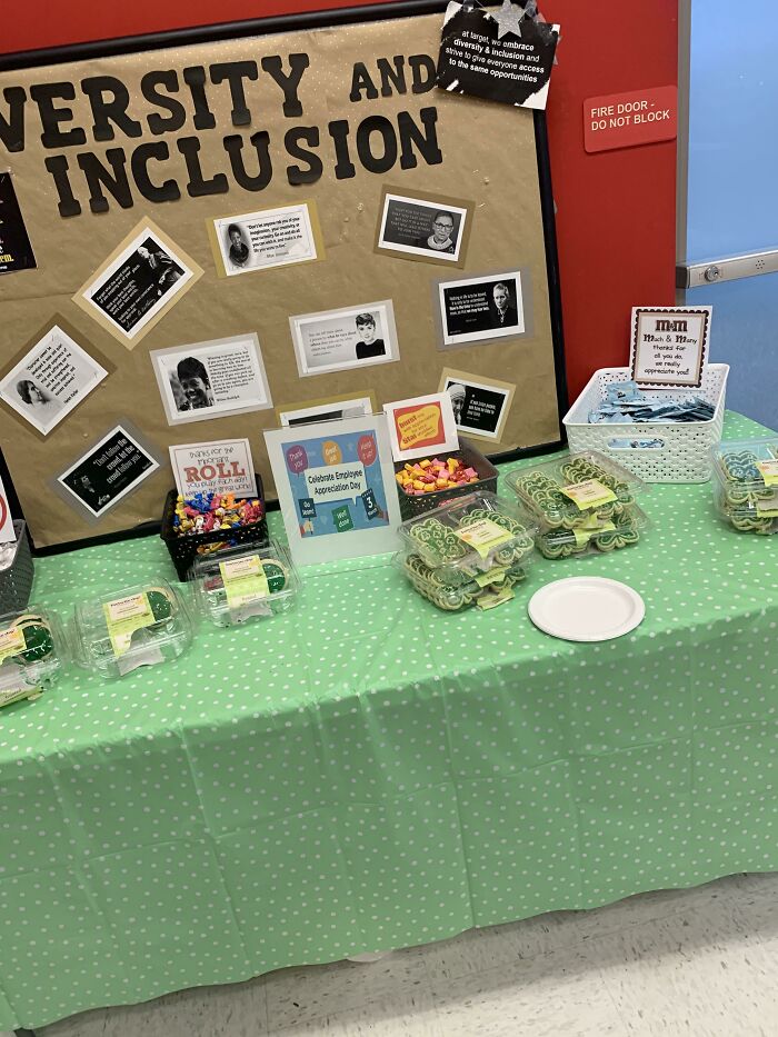 Large Company Provides Food In The Break Room For Employee Appreciation. The Food: