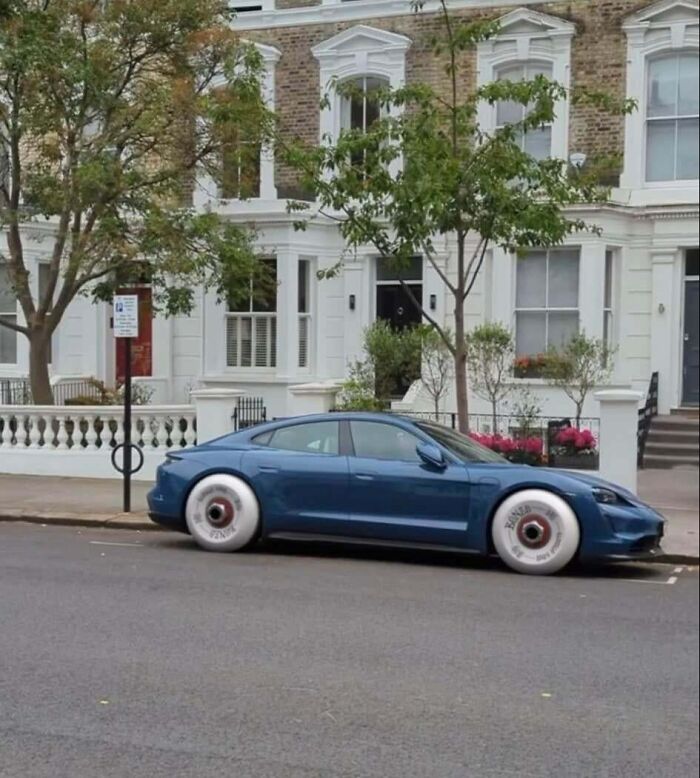 Skateboard Wheels On A Porsche