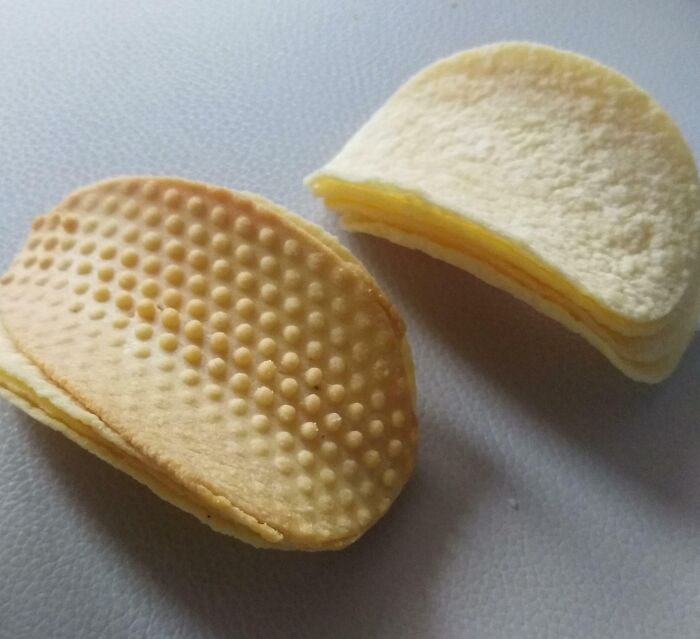 I Found This Bumpy Thick Pringle In The Can
