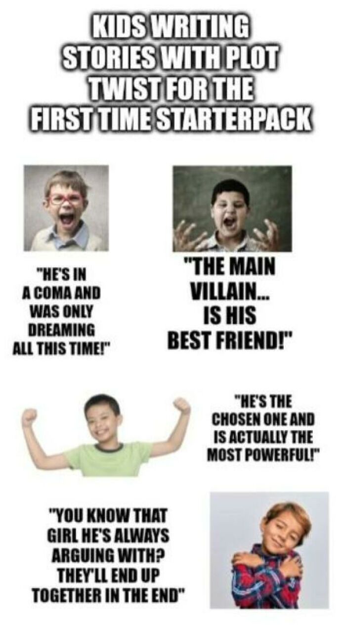 Kids Writing Stories With Plot Twist For The First Time Starterpack