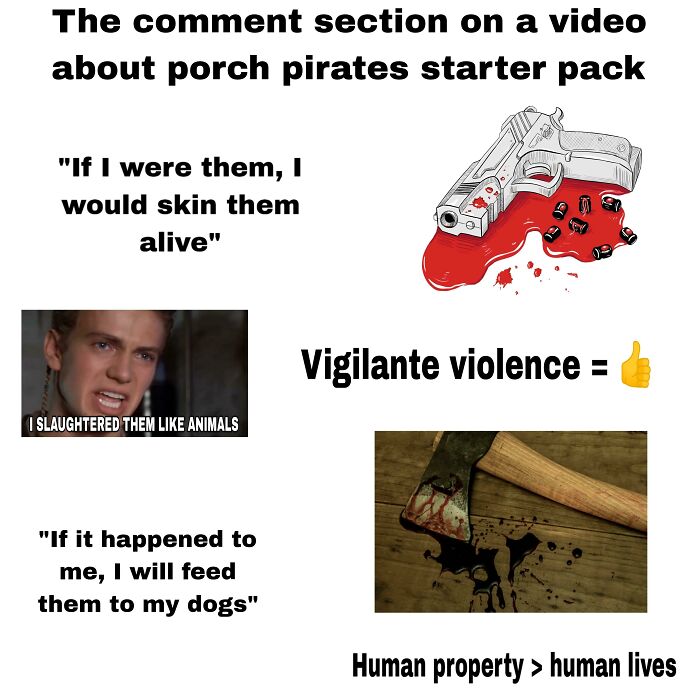 The Comment Section On A Video About Porch Pirates Starter Pack