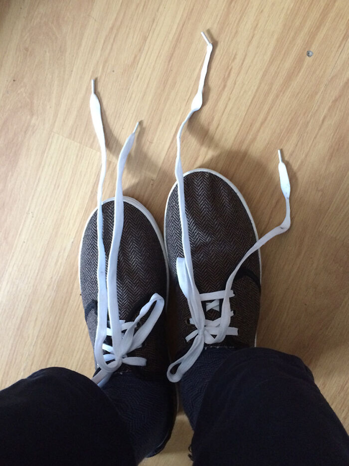 Brand New Shoes With Their Own Shoelaces