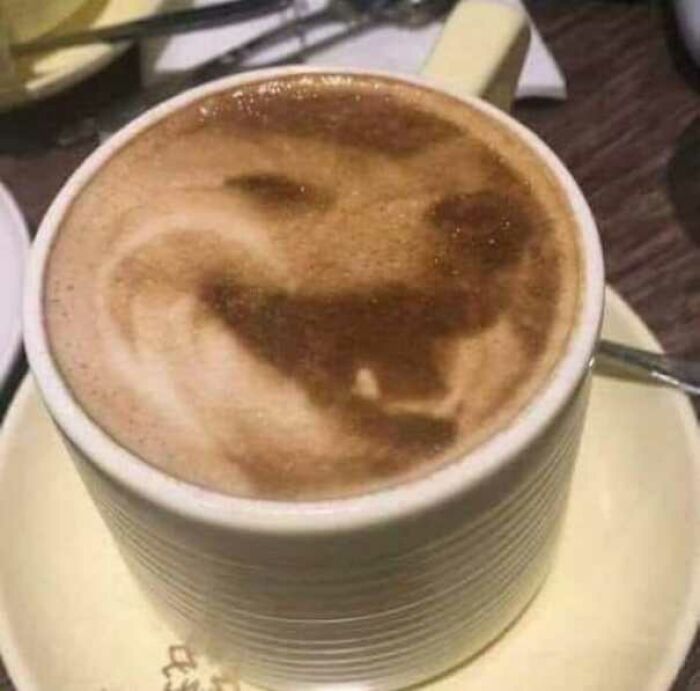 Este perrete en el café