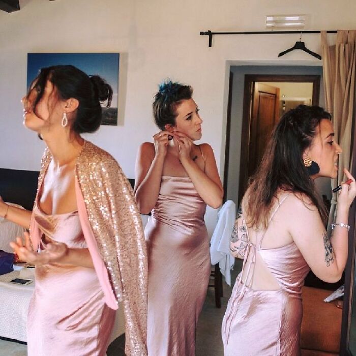 A Photograph Of Women Preparing For A Wedding