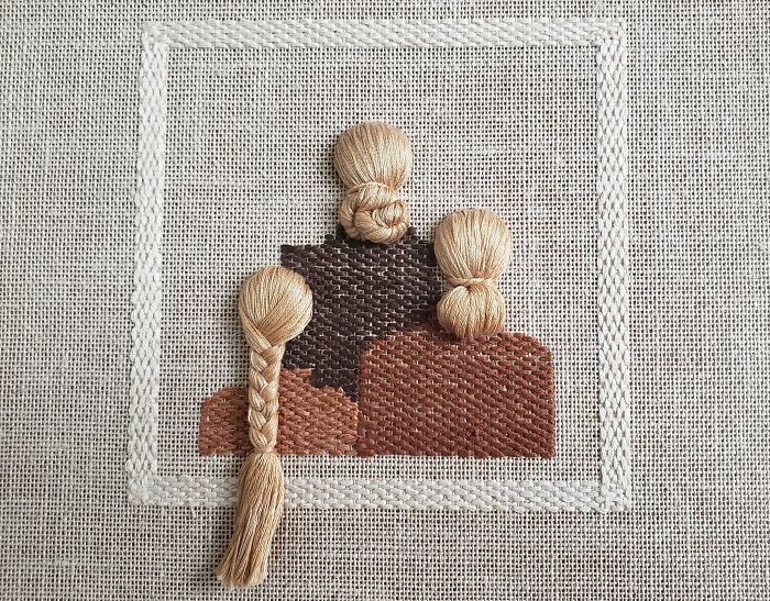 My Wife's Mom Recently Passed And She Found This. Her Grandmother Made It Of All Three Generations