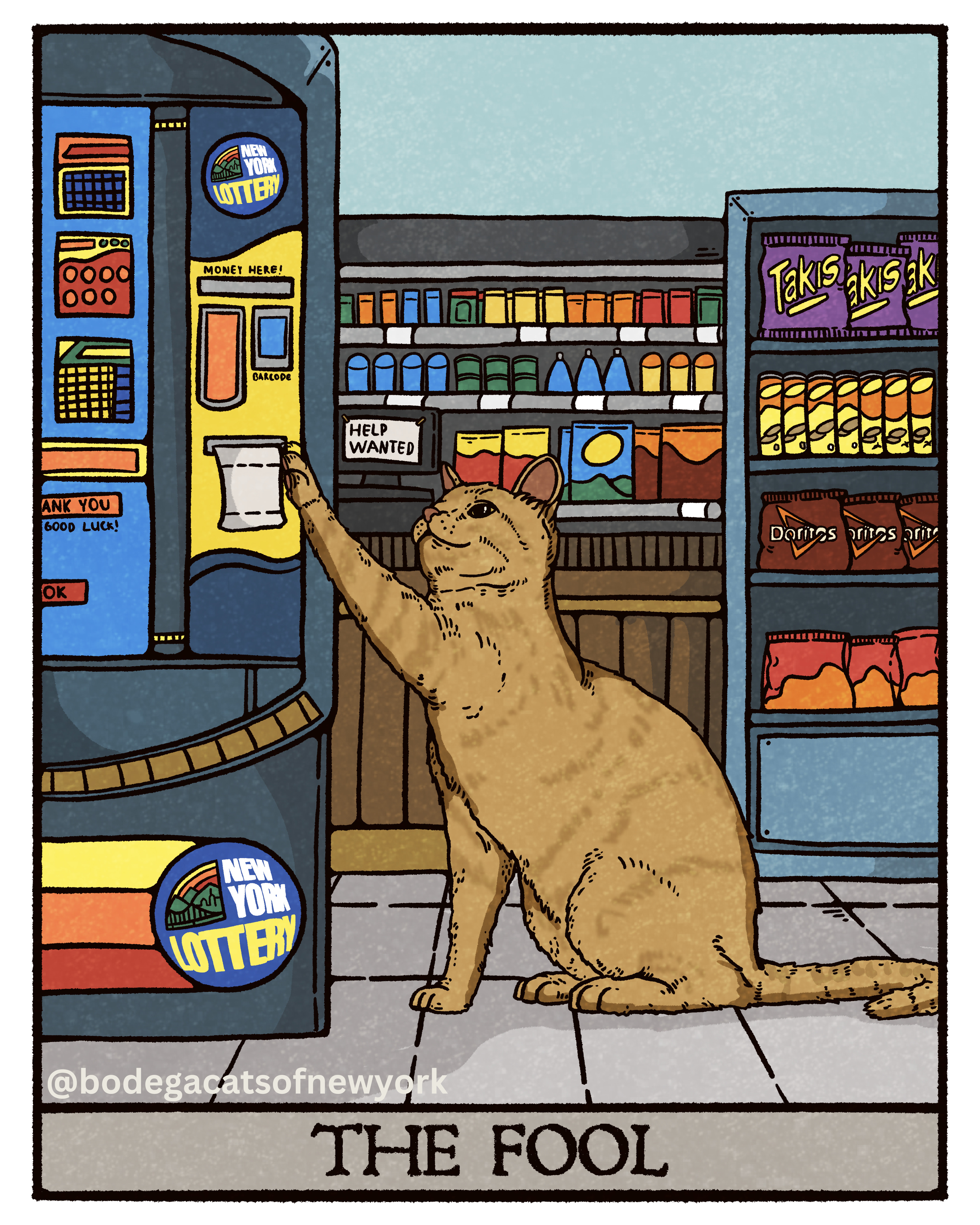 Check Out The First 7 Cards From The Upcoming Bodega Cats Tarot Deck