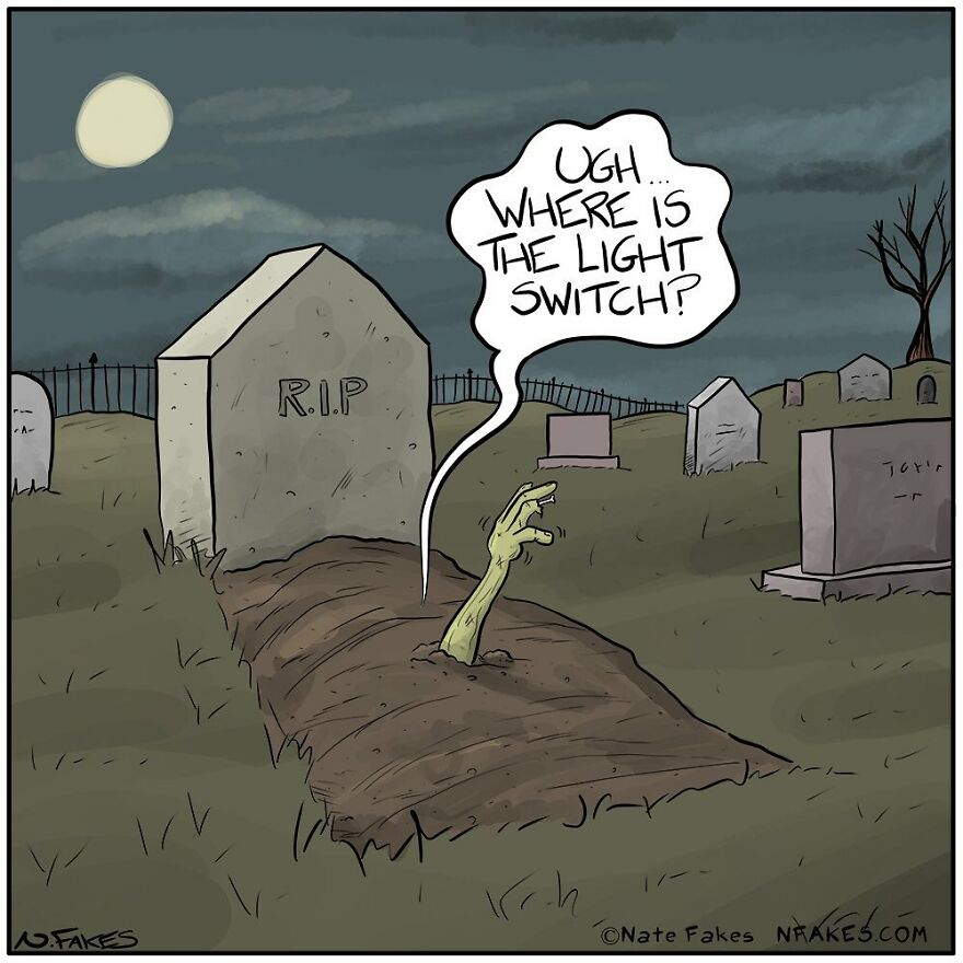 This Artist Can Tell A Joke In A Single Panel, Here Are His Best Works About Halloween (55 Pics)