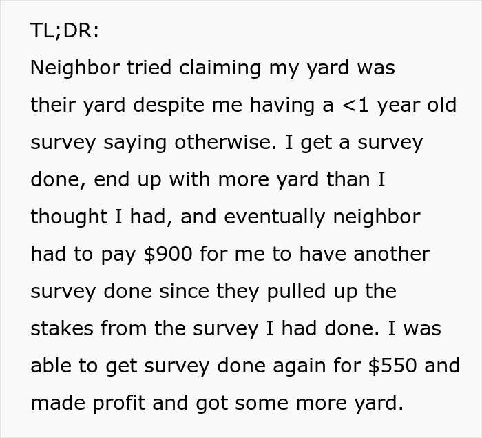 Person Maliciously Complies With Entitled Neighbor’s Demands, Ends Up With More Land Person Maliciously Complies With Entitled Neighbor’s Demands, Ends Up With More Land