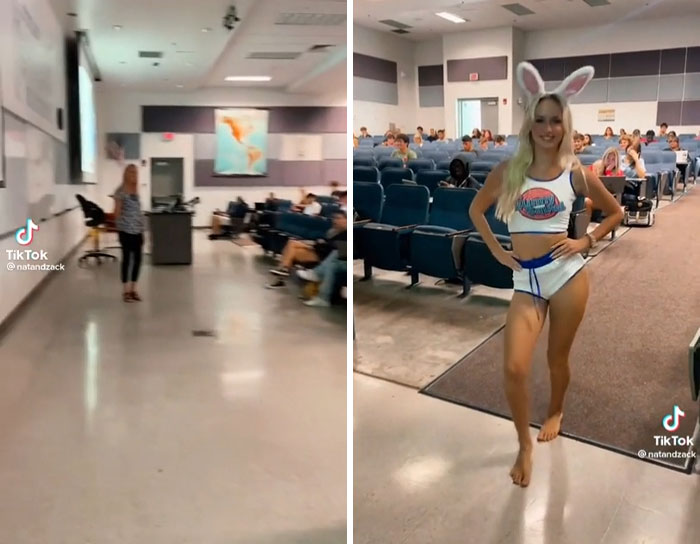 Girl Thinks She's The Main Character Of Her College Lecture