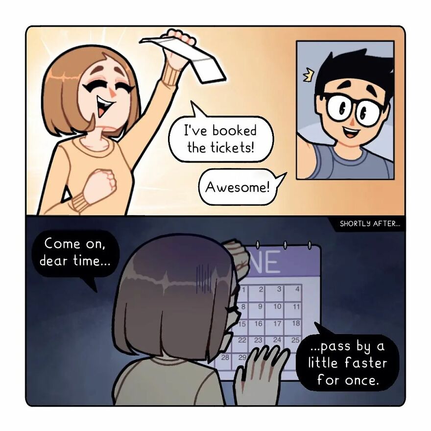 Artist Captures Feelings Of Being In A Long-Distance Relationship