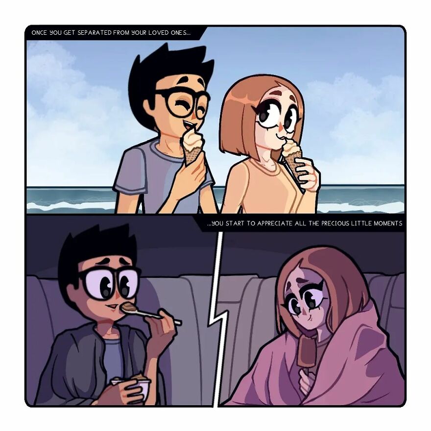 Artist Captures Feelings Of Being In A Long-Distance Relationship