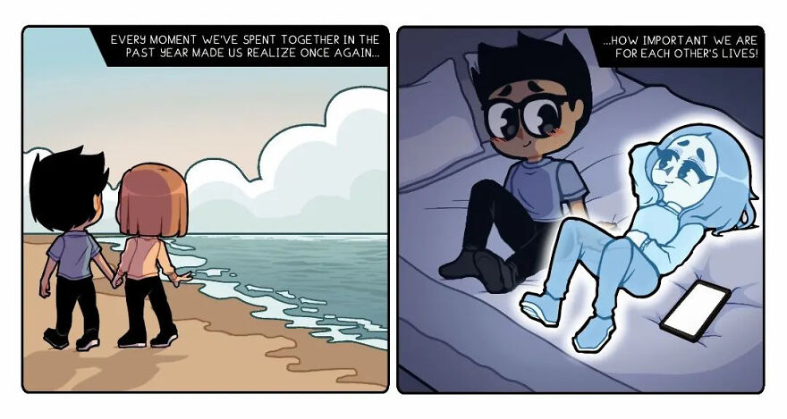 Artist Captures Feelings Of Being In A Long-Distance Relationship