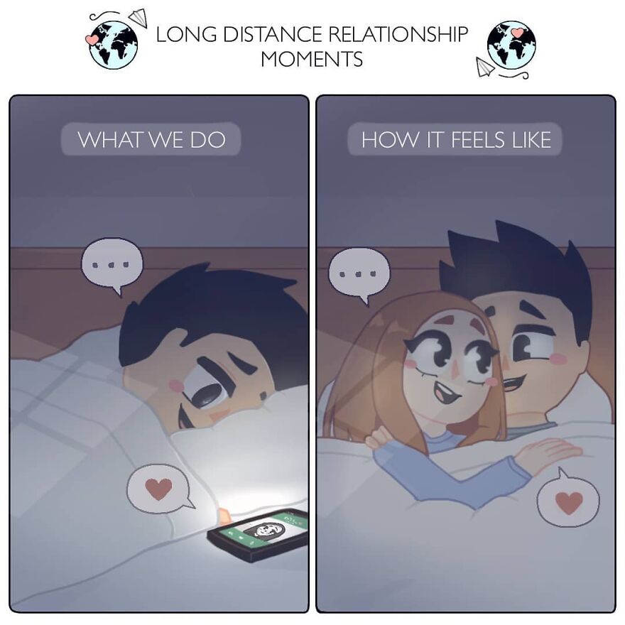Artist Captures Feelings Of Being In A Long-Distance Relationship