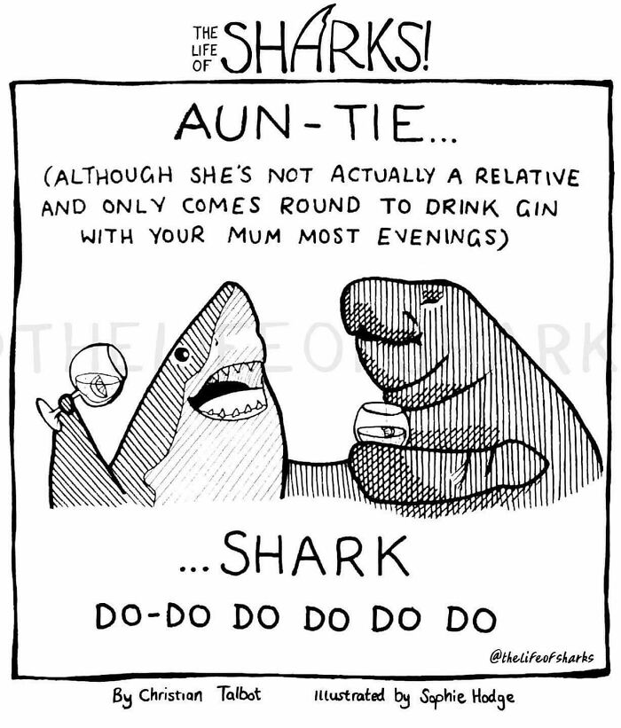 Artist Shows The Adventures Of Sharks And Their Interactions With Other Sea Creatures (New Pics)