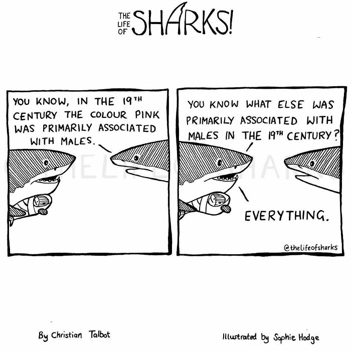 Artist Shows The Adventures Of Sharks And Their Interactions With Other Sea Creatures (New Pics)