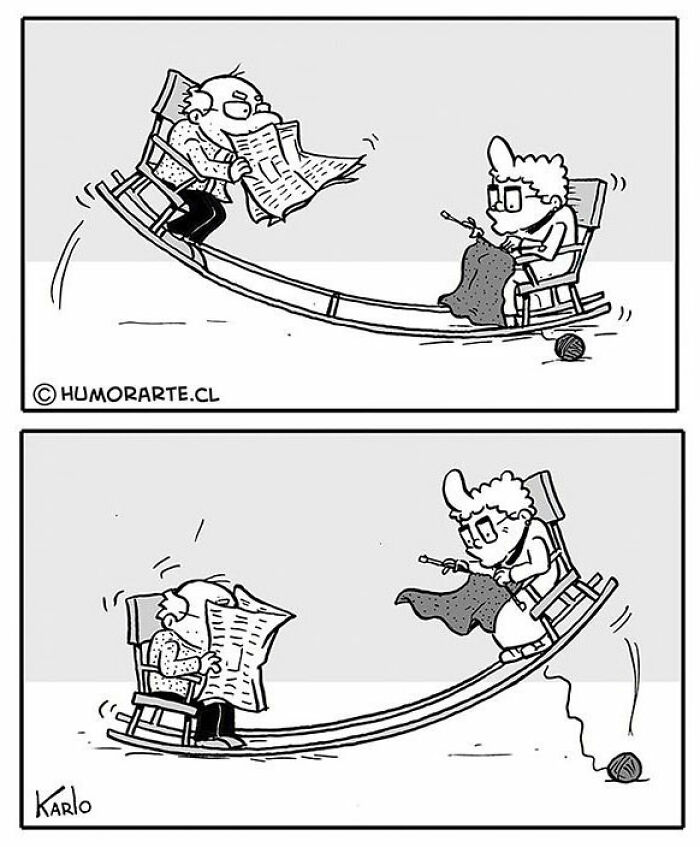 Artist Shows The Adventures Of Elderly People In A Very Cute Way